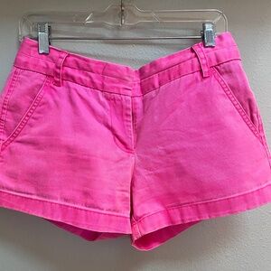 J Crew Electric Barbie Pink Chino Shorts